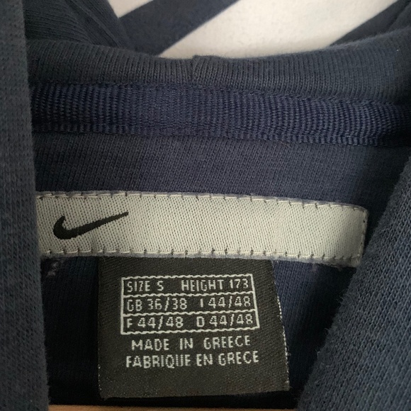 Vintage Navy Nike Swoosh Hoodie - Picture 5 of 6